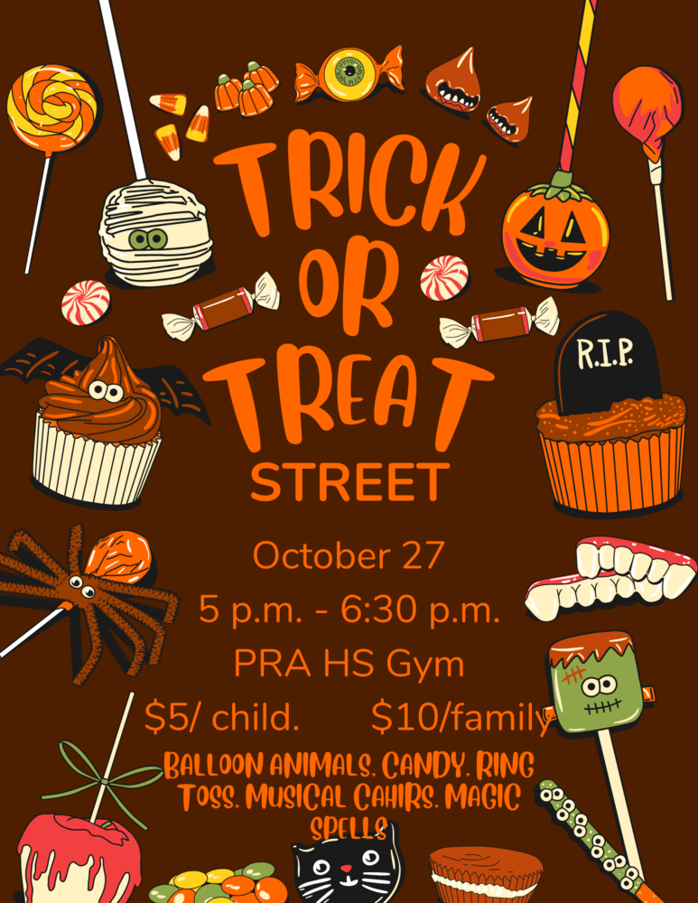 Oct. 27 Trick or Treat Street Prospect Ridge Academy